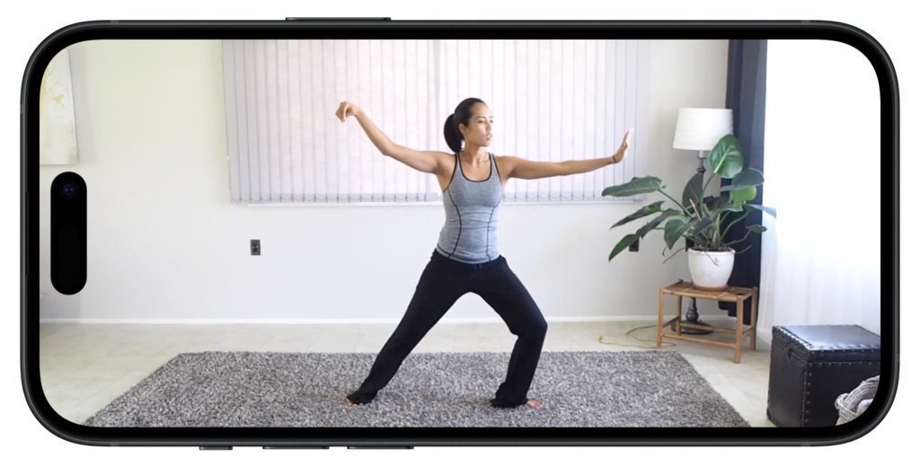 Tai Chi training video on iPhone